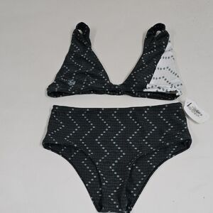 Baja East Grapic Hipster 2 Piece Swimwear